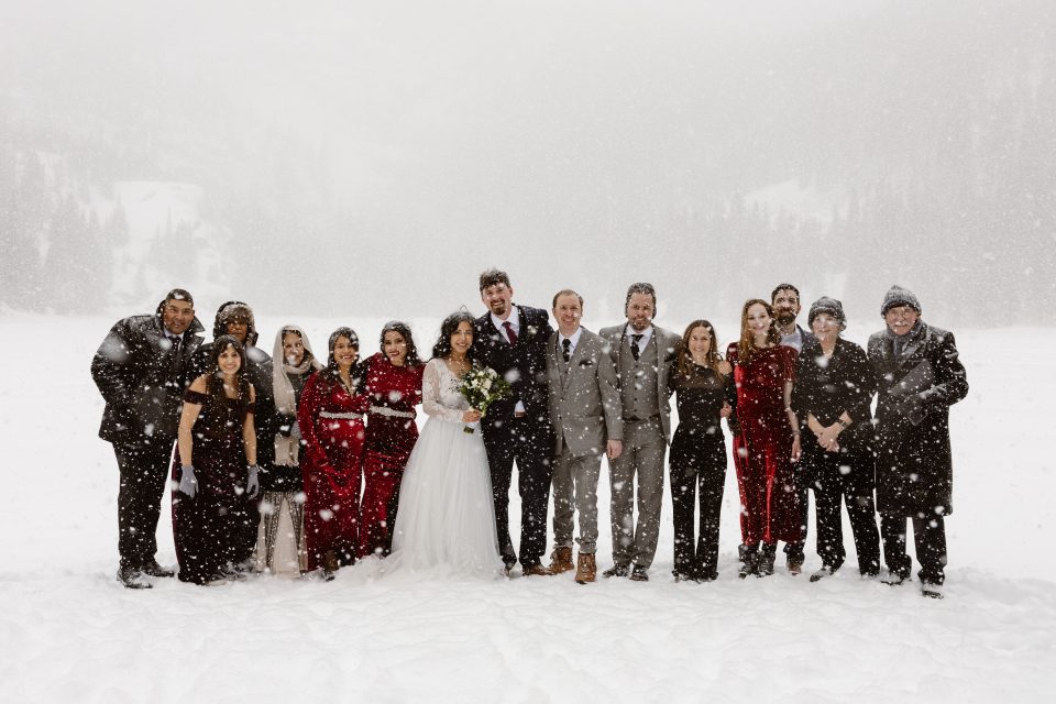 Small budget-friendly wedding at Bear Lake in Rocky Mountain National Park, Colorado