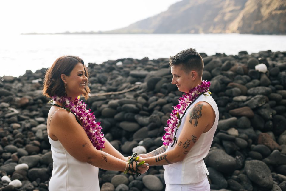 LGBTQ Elopement in Hawaii | Beach Ceremony | Simply Eloped
